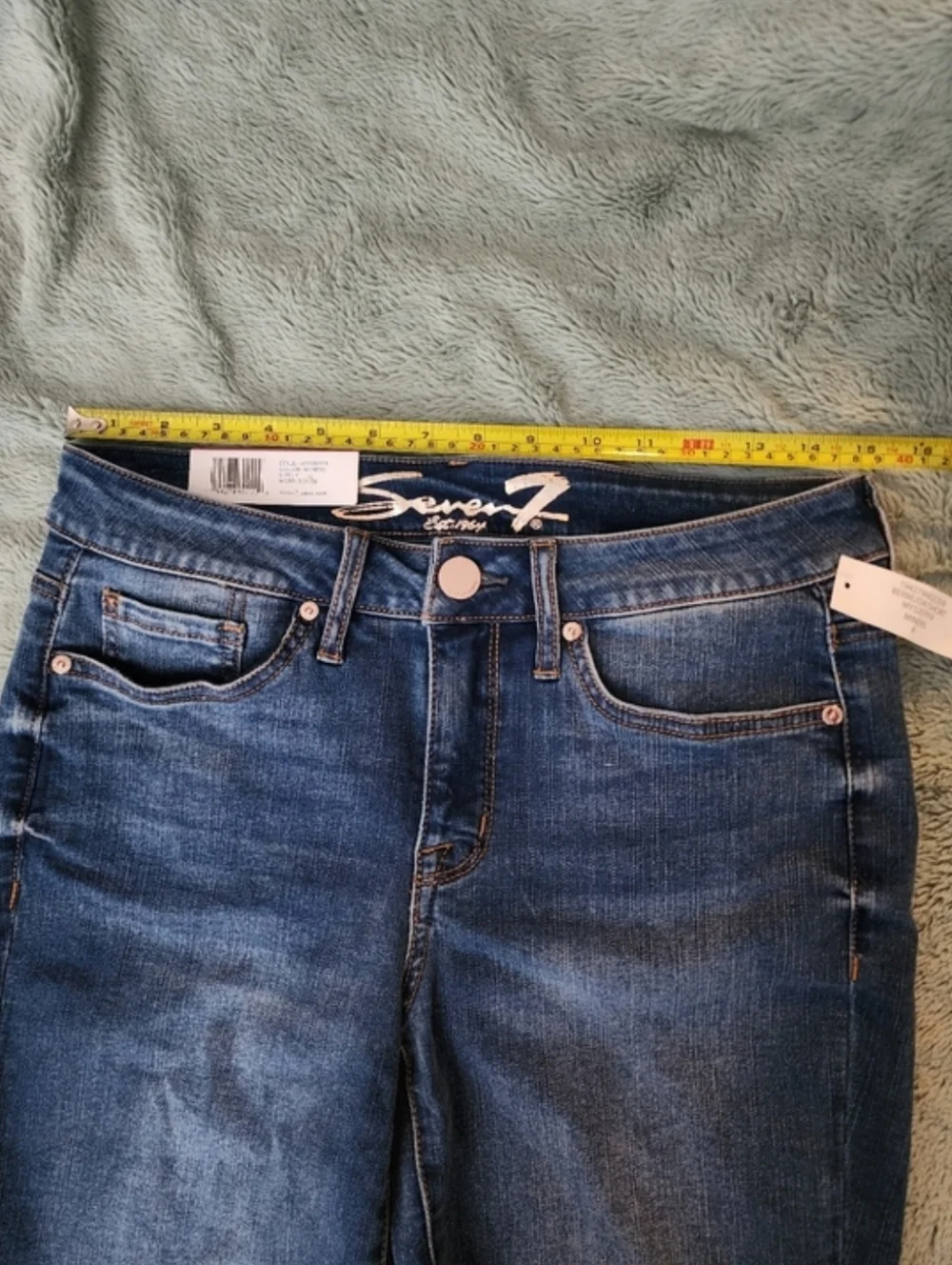 Seven7 Fray Hem Denim Stretch Bermuda Jean Shorts 9